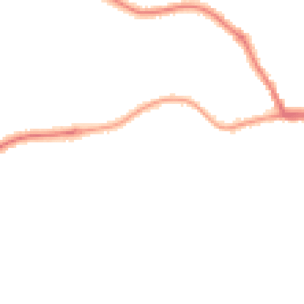 Night-time road noise heatmap for YO12 5LY