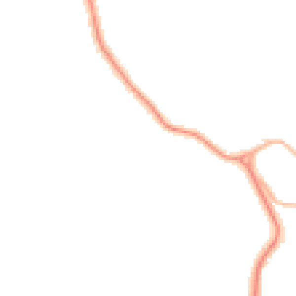 Night-time road noise heatmap for YO12 6AY