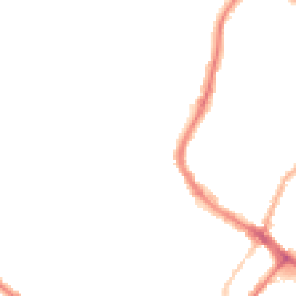 Night-time road noise heatmap for YO12 7LJ