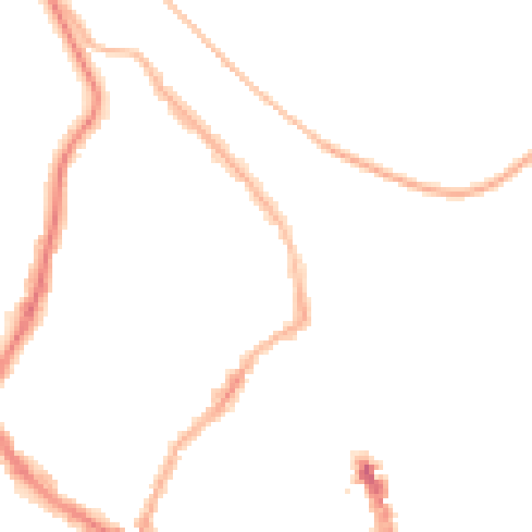 Night-time road noise heatmap for YO12 7PS
