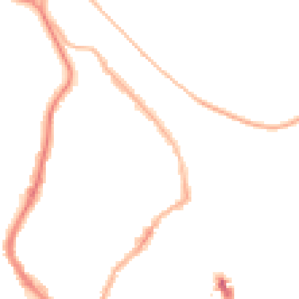 Night-time road noise heatmap for YO12 7QB