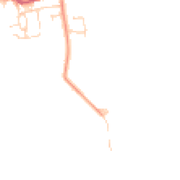 Daytime road noise heatmap for YO15 1AG