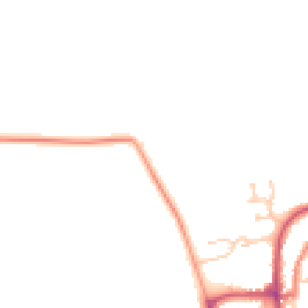 Daytime road noise heatmap for YO15 1AS