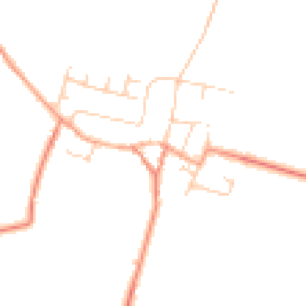 Daytime road noise heatmap for YO15 1BT