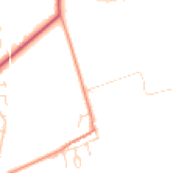 Daytime road noise heatmap for YO15 1DZ