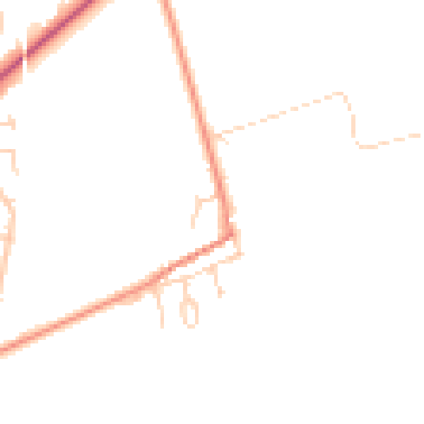 Daytime road noise heatmap for YO15 1EG