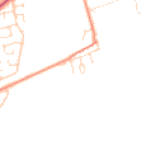 Daytime road noise heatmap for YO15 1EL