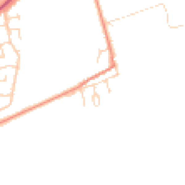 Daytime road noise heatmap for YO15 1EN