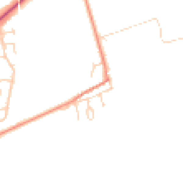 Daytime road noise heatmap for YO15 1EQ