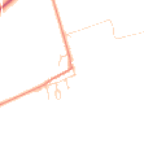 Daytime road noise heatmap for YO15 1ES