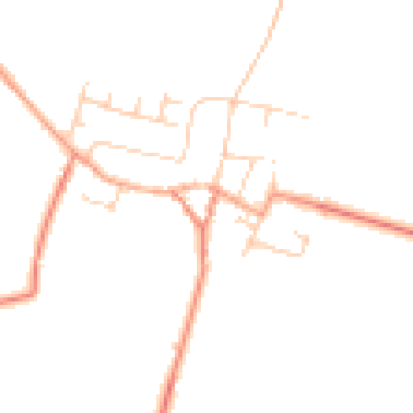 Daytime road noise heatmap for YO15 1HJ