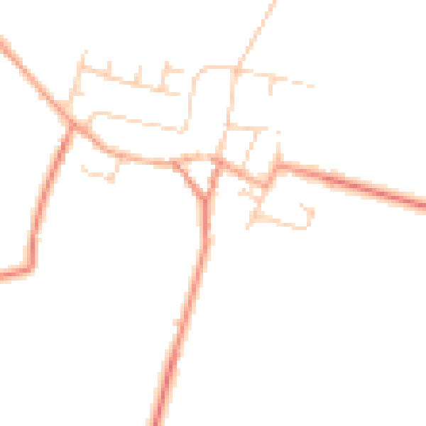 Daytime road noise heatmap for YO15 1HL
