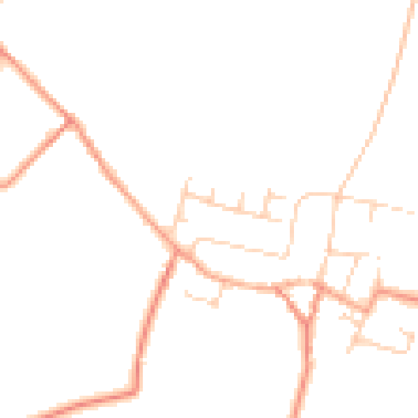 Daytime road noise heatmap for YO15 1HT