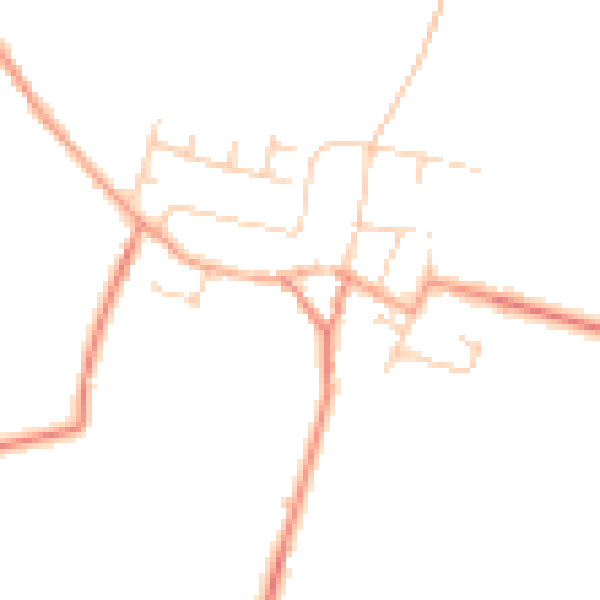 Daytime road noise heatmap for YO15 1HW