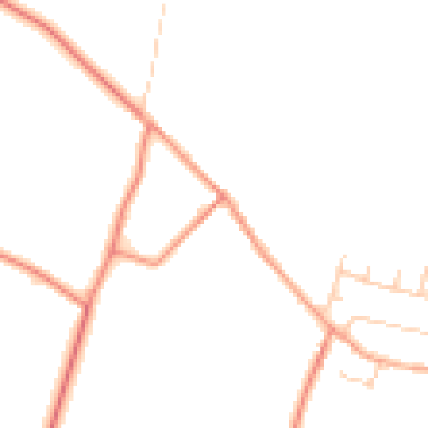 Daytime road noise heatmap for YO15 1HZ