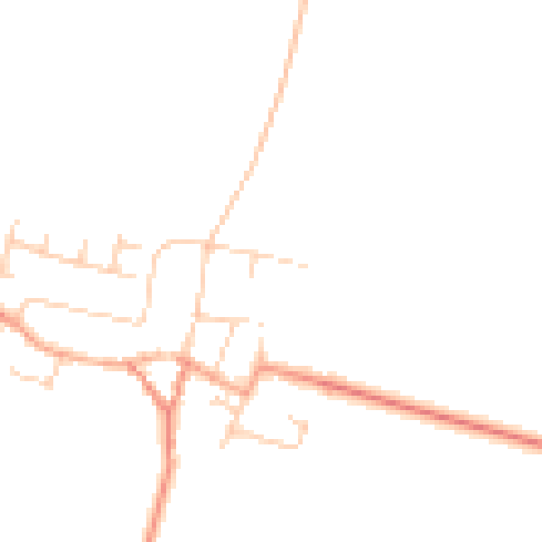 Daytime road noise heatmap for YO15 1JE