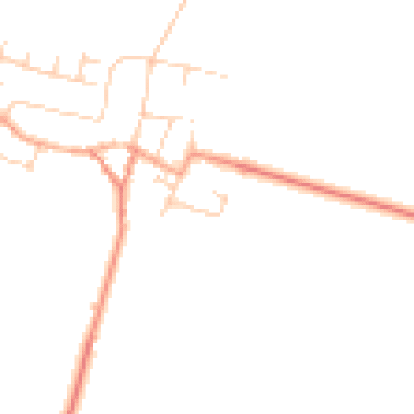 Daytime road noise heatmap for YO15 1JJ