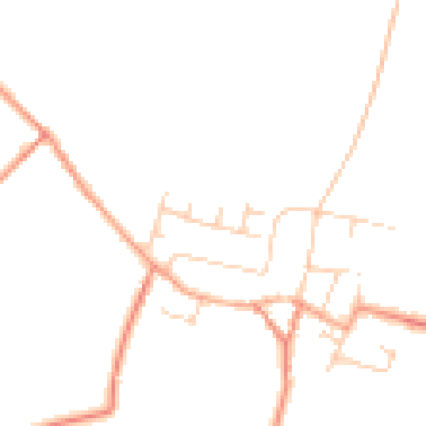 Daytime road noise heatmap for YO15 1JL