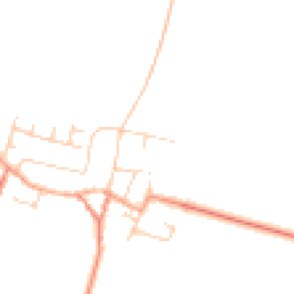 Daytime road noise heatmap for YO15 1JP