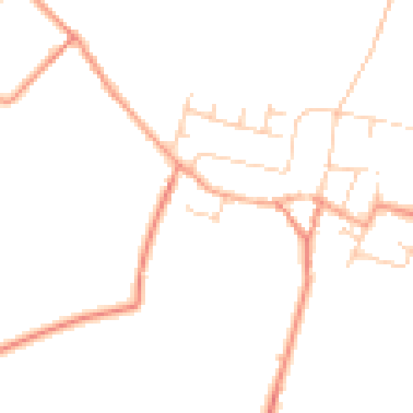 Daytime road noise heatmap for YO15 1JR