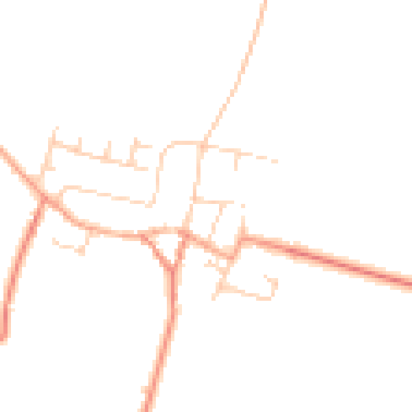 Daytime road noise heatmap for YO15 1LX