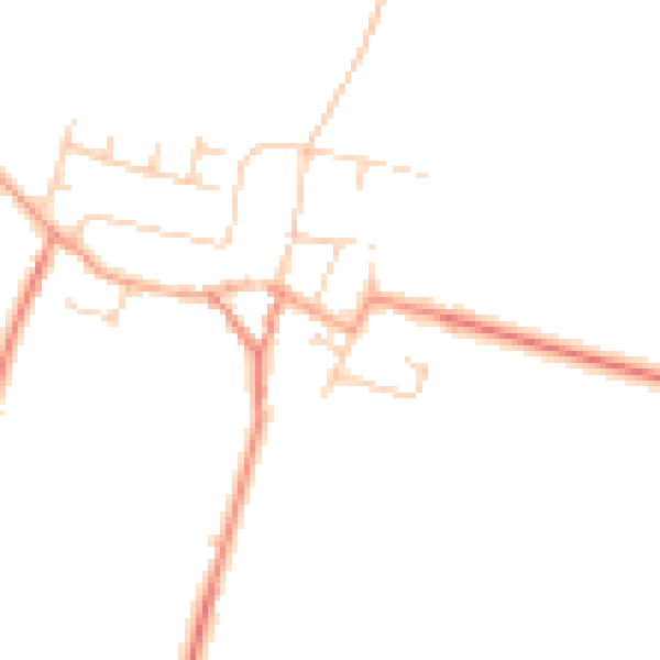 Daytime road noise heatmap for YO15 1LY