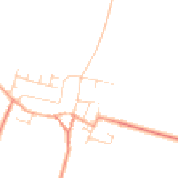 Daytime road noise heatmap for YO15 1QR