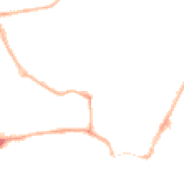 Night-time road noise heatmap for YO15 2AN