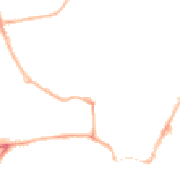 Night-time road noise heatmap for YO15 2AS