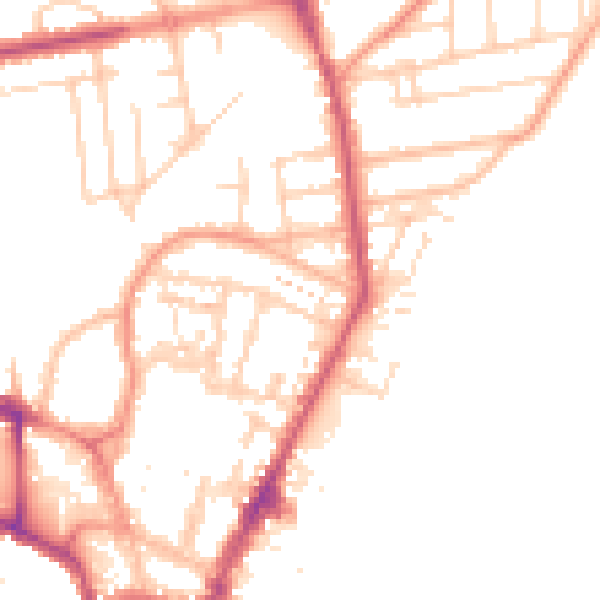 Daytime road noise heatmap for YO15 2EU