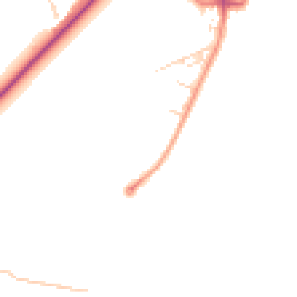 Daytime road noise heatmap for YO15 3AD