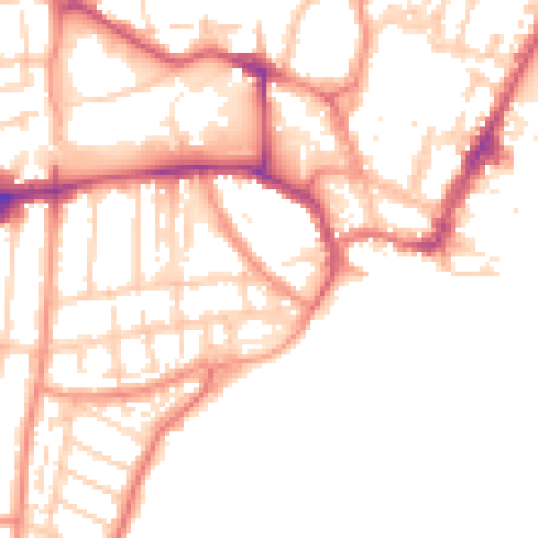 Daytime road noise heatmap for YO15 3HY
