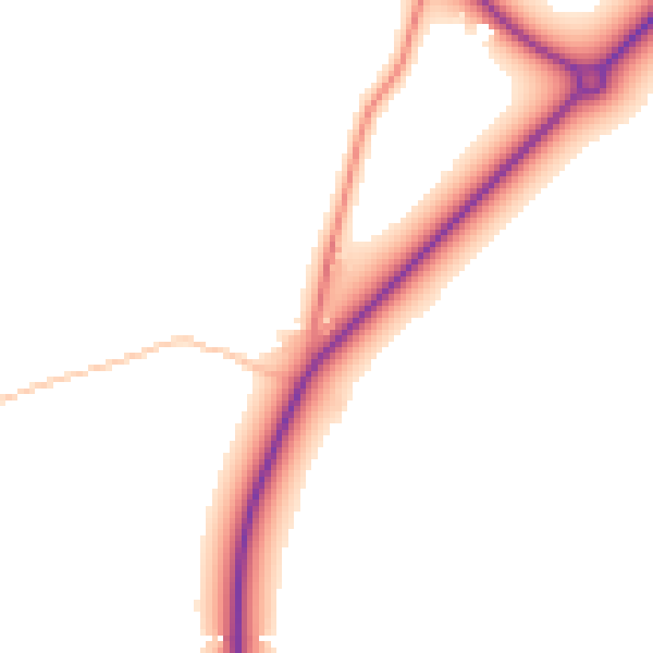 Daytime road noise heatmap for YO15 3QH