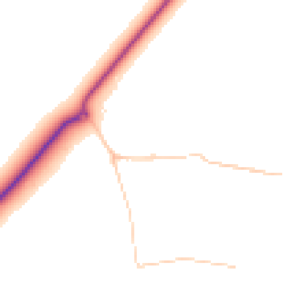 Daytime road noise heatmap for YO15 3QN