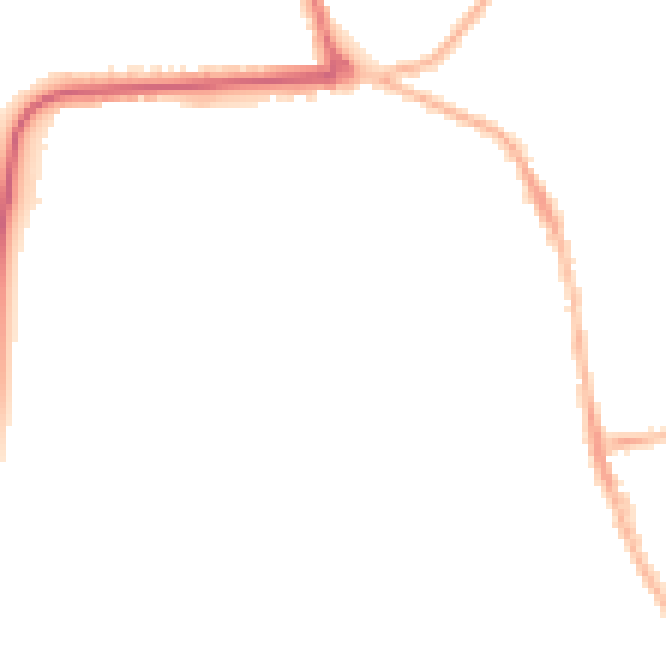 Night-time road noise heatmap for YO16 4AF