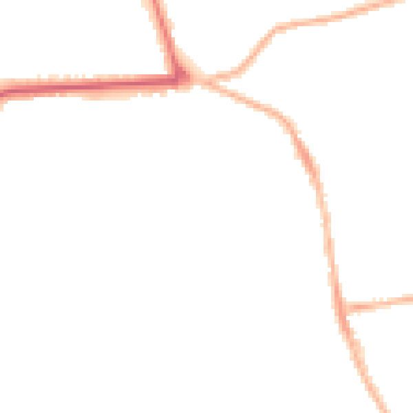 Night-time road noise heatmap for YO16 4AG