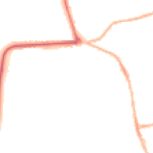 Night-time road noise heatmap for YO16 4AH