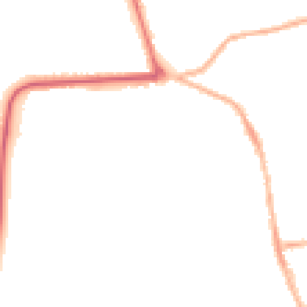 Night-time road noise heatmap for YO16 4AJ
