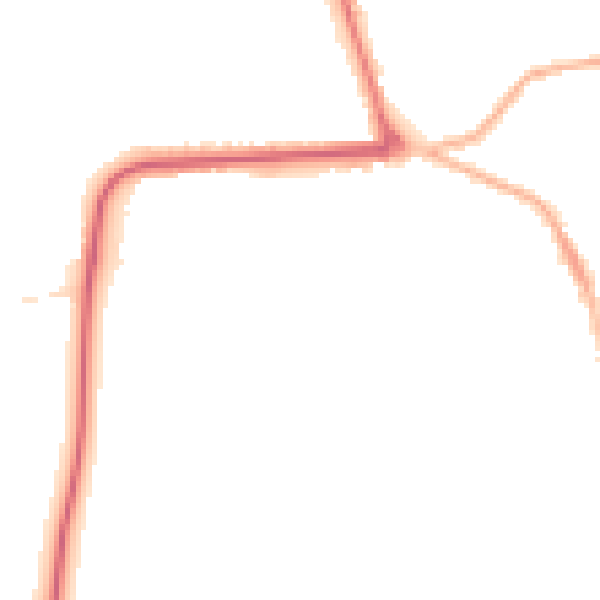 Night-time road noise heatmap for YO16 4AL