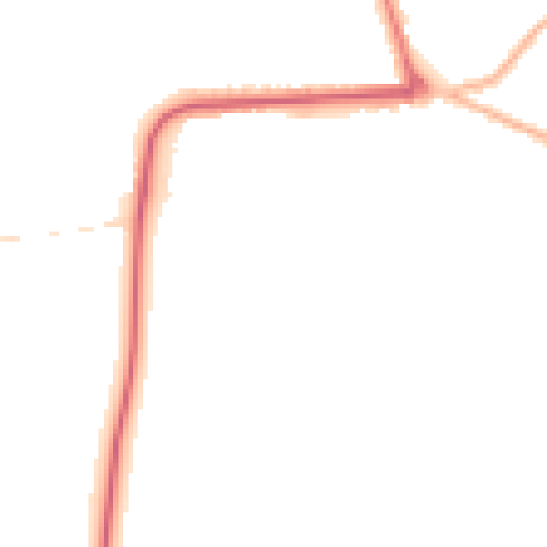 Night-time road noise heatmap for YO16 4AN