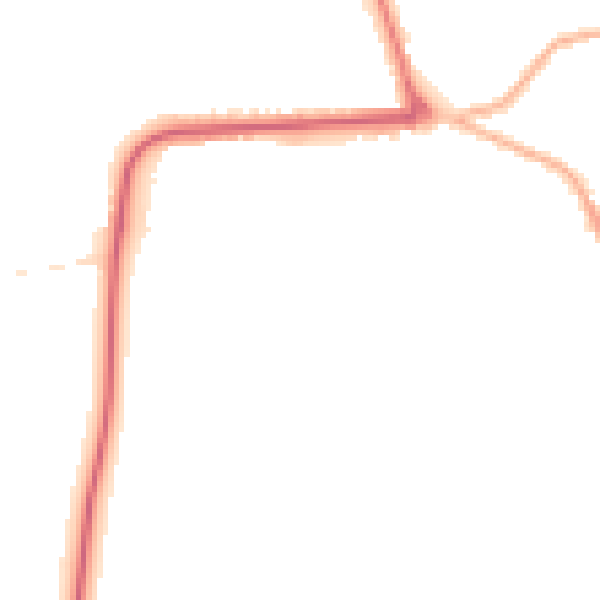 Night-time road noise heatmap for YO16 4AP