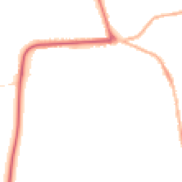 Night-time road noise heatmap for YO16 4AR