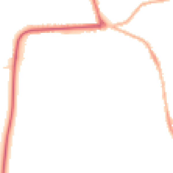 Night-time road noise heatmap for YO16 4AT