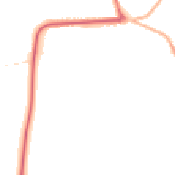 Night-time road noise heatmap for YO16 4AZ