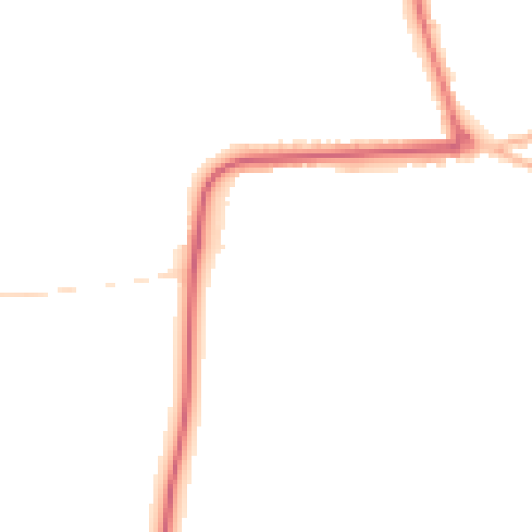 Night-time road noise heatmap for YO16 4BE
