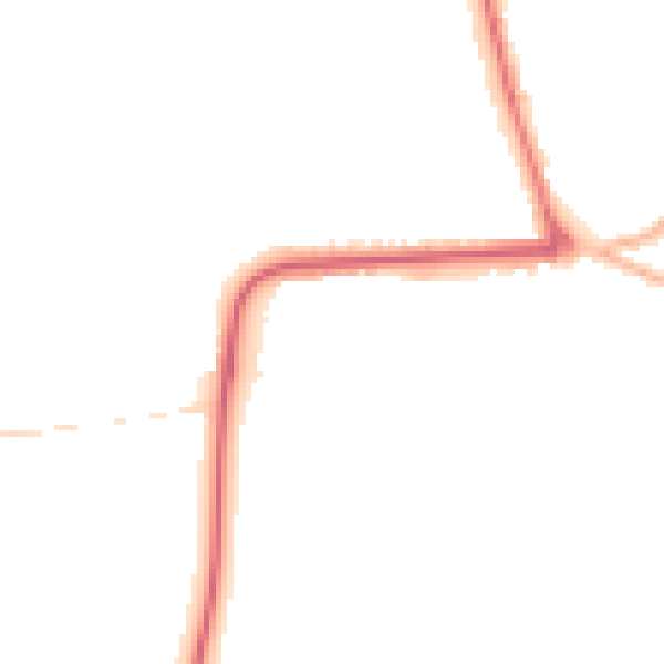 Night-time road noise heatmap for YO16 4BG