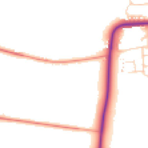 Daytime road noise heatmap for YO16 4DB