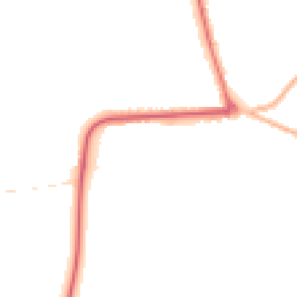 Night-time road noise heatmap for YO16 4DE