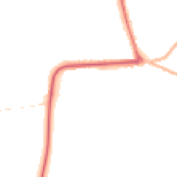 Night-time road noise heatmap for YO16 4DH