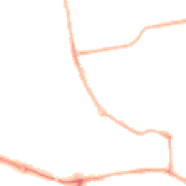 Night-time road noise heatmap for YO16 4JE